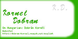 kornel dobran business card