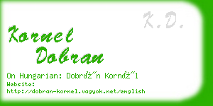 kornel dobran business card